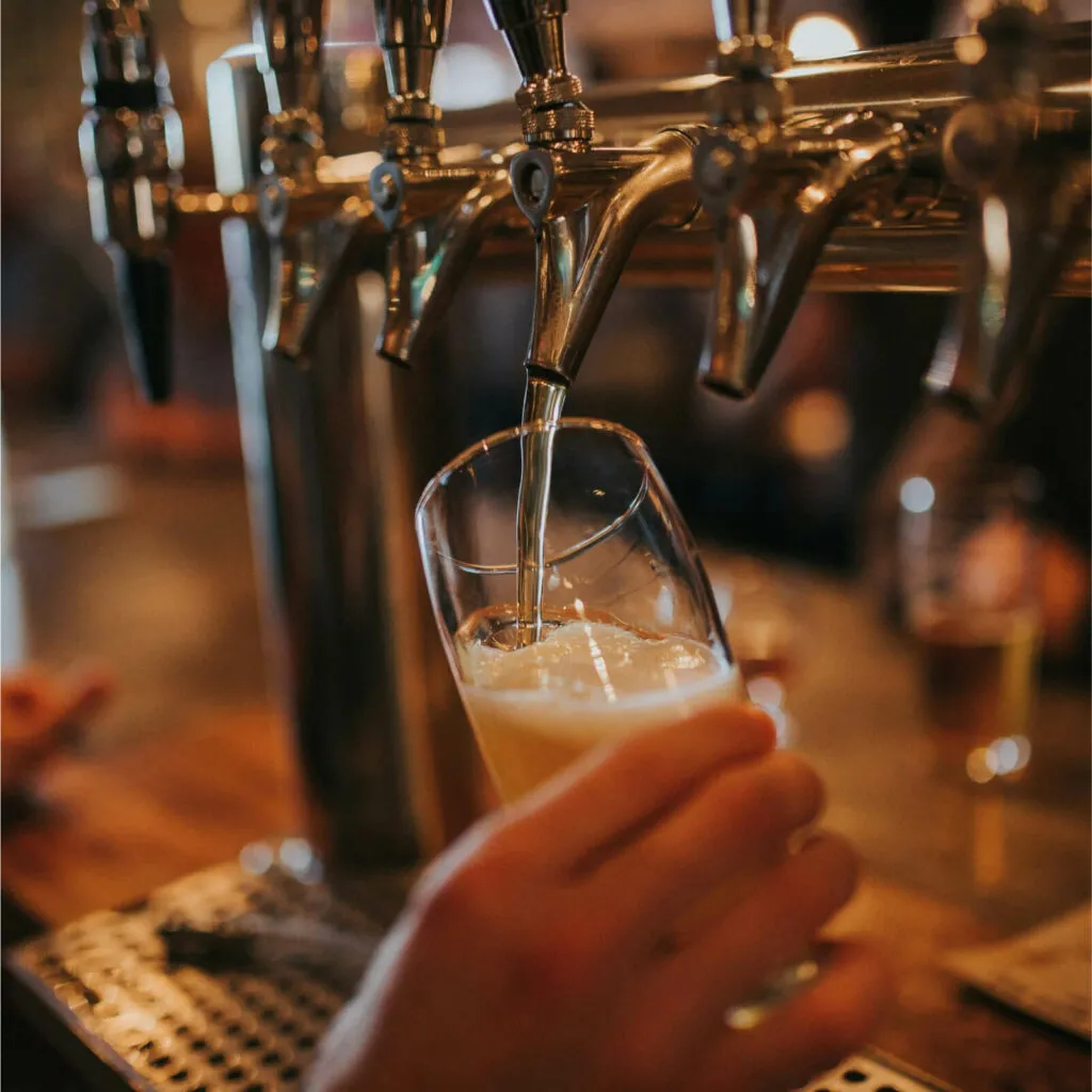 Photo showing a beer stapler to describe Music for Bars and Pubs