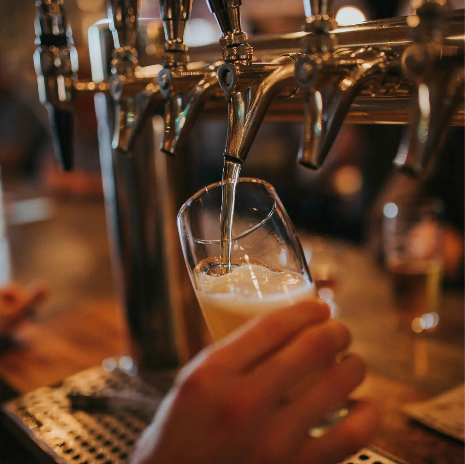 Photo showing a beer stapler to describe Music for Bars and Pubs